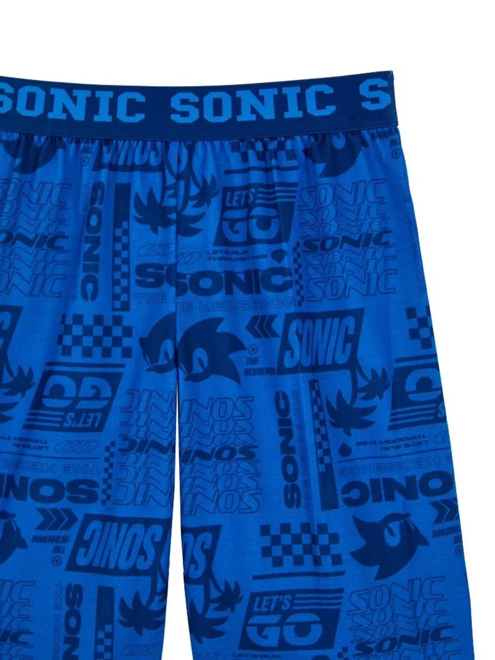 Sonic The Hedgehog Boys 2 Piece Pajama Set Blue Sleepwear Size XS (4-5) NWT